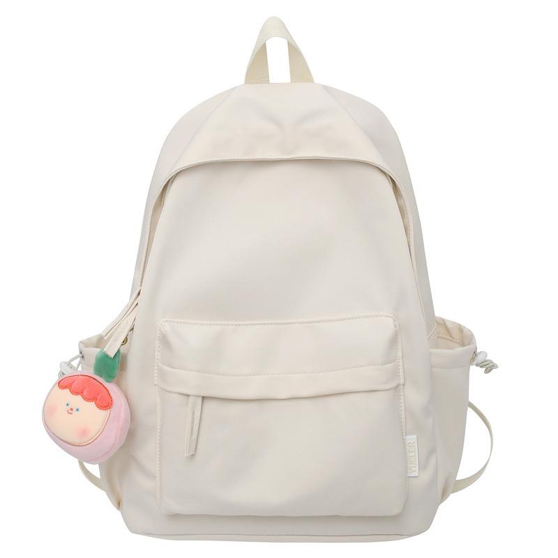 

Spring New Korean Style Solid Color Nylon Student Backpack Simple Fresh Unisex Backpack