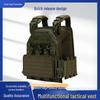 Chaleco Táctico 6094 de Liberación Rápida con Bolsa para Accesorios y Portaplacas Transpirable para Entrenamiento