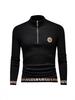European Autumn/Winter Men's Slim Fit Embroidered Wool Half-Zip Sweater