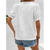 Bohemian bestickter V-Ausschnitt Kurzarm Pullover für Damen - Frühling/Sommer Stil