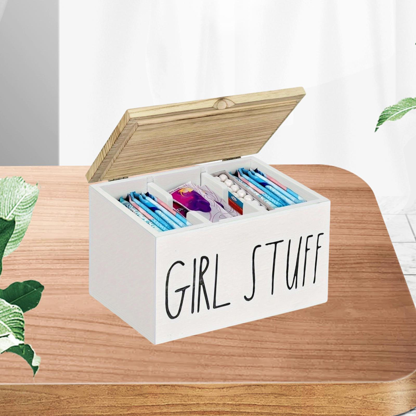 

Держатель тампонов для ванной комнаты, женский органайзер для продуктов, деревенский, с крышкой, креативный деревянный фермерский дом белый