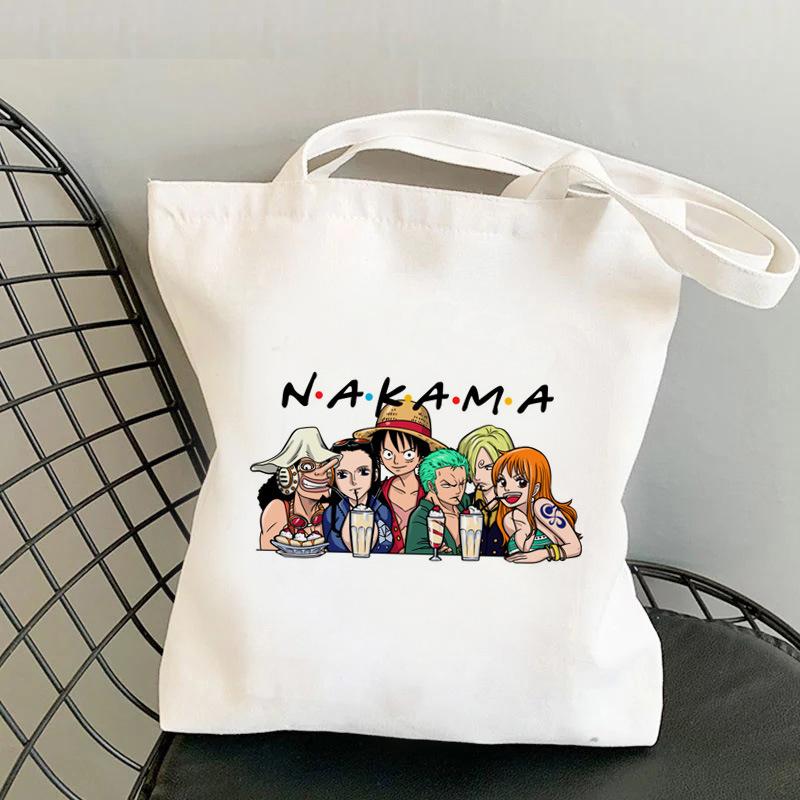 Japan cartoon comics One Piece Print Canvas Bag Shopping Shoulder Bag Foldable Tote Bag 0030