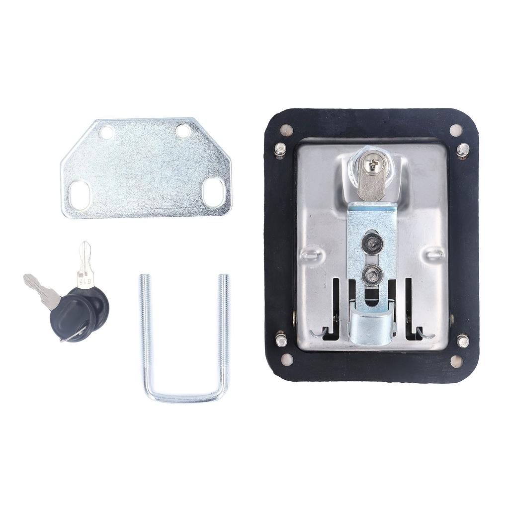 Truck Paddle Lock 5.5in Long 4.3in Wide Ergonomic Electroplated Stainless Steel Truck Tool Box Lock 