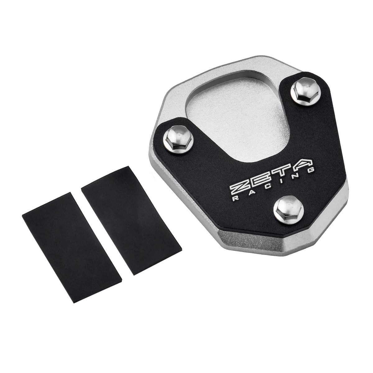 

ZETA RACING CL250/500 23-24 Side Stand Extender, Black/Silver, Expanded Contact Area, Sand, Gravel, Asphalt,