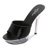 Patent Leather 13cm15cm Special High Heels Thin Heels Sexy Waterproof Table  High Super High Slippers Women's Summer