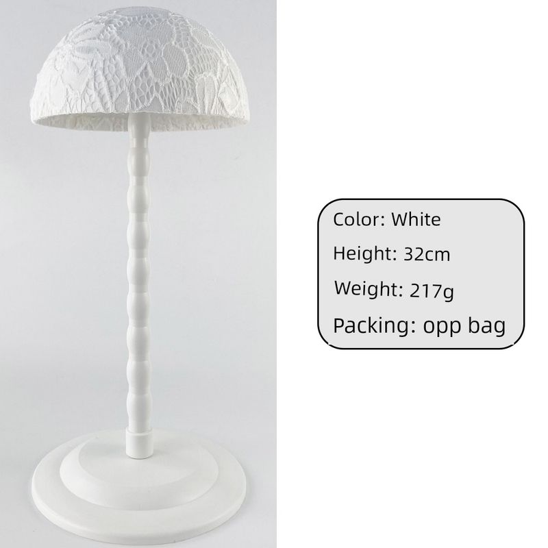 

Кружевной пластиковый кронштейн Голова манекена Парик Накладка для волос Головной убор Кронштейн Набор для парика Место Грибообразная стрижка Подставка-лоток White