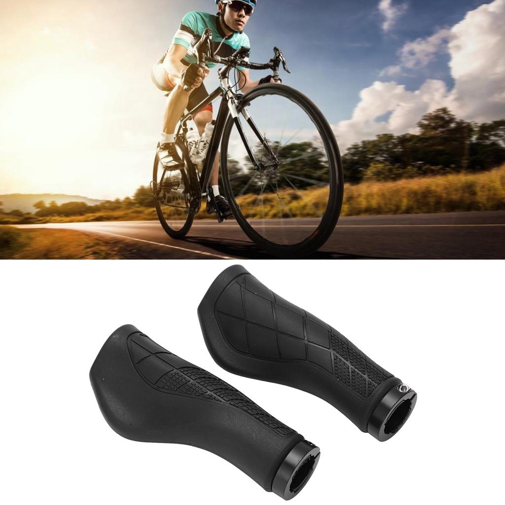 Bike Handle Handlebar Grips Mountain Bike Replacement Handlebar Grip with End   for Replacement Repair