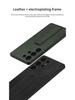Samsung S25 Ultra Folding Bracket Case - Drop-Proof Frosted Leather Hard Shell