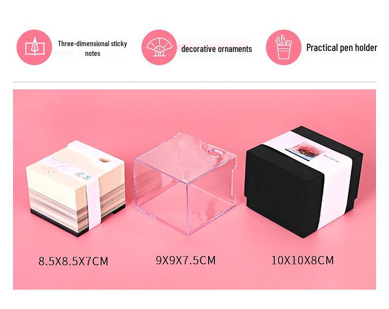 Guochao 3D Papier escultura Haftnotizen - Kreative Büro Schreibtisch Dekoration Souvenir