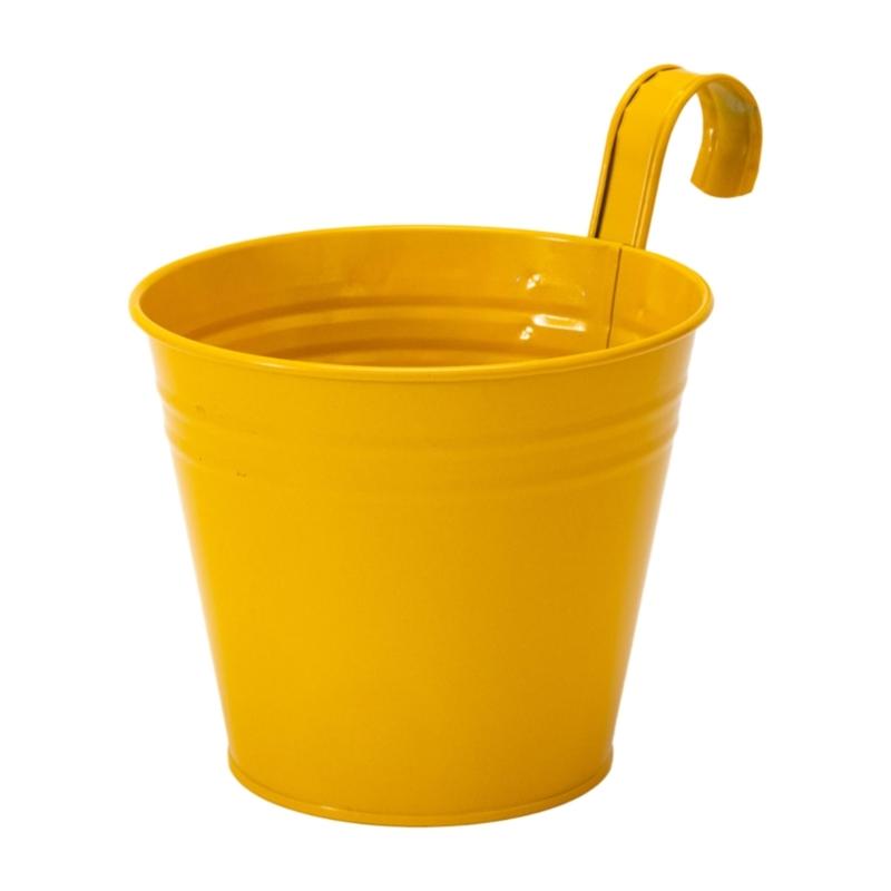 Three Body Planten Hangmand Afneembare Haak Container Bloempot Decoratief Wandmontage geel