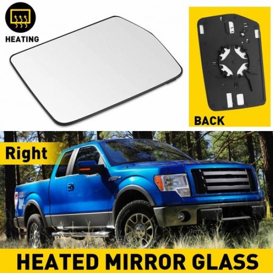 

Exterior Passenger Door Side View Mirror Glass 04-10 Fit Ford F-150 Pickup Truck