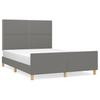 Vidaxl Bed Frame Without Mattress, Dark Gray, 140X200 Cm, Upholstered