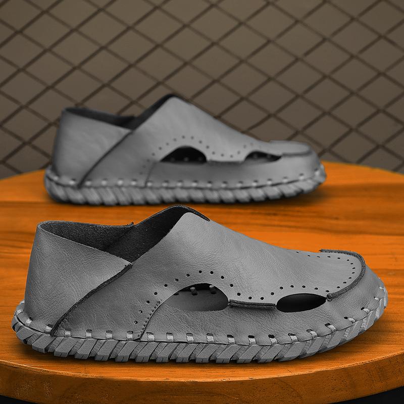 Fashion CYYTL Mens Sandals Summer Casual Fisherman Male Slippers Fashion Leather Outdoor Platform Ankle Beach Shoes Luxury Sport Walking