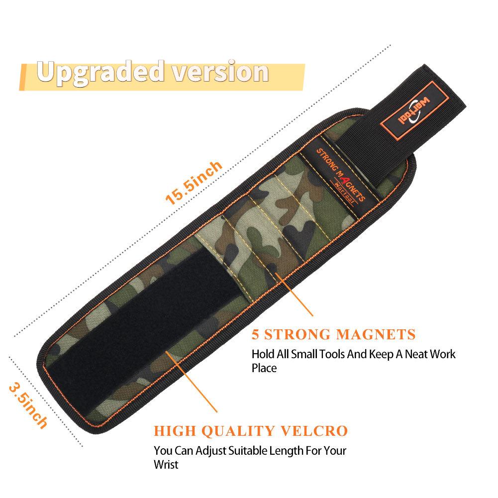 Magnetic Wristband Featuring Super Strong Magnets Holds Screws Nails Drill Bit. Unique Wrist Support Design Cool Handy Gadget Gifts