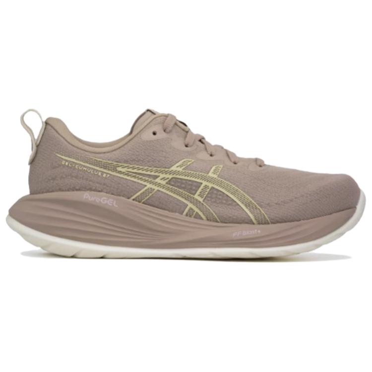 ASICS Gel Cumulus 27 Abrasion Resistant Breathable Rebound Running Shoes Women's Beige Pink Sneakers 1012B873-700