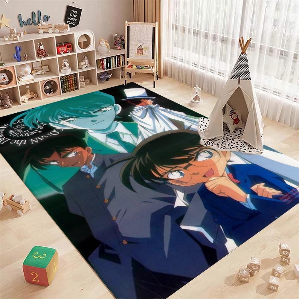 Detective Conan Anime Mystery Think Detective Conan Anime Mystery Theme Rug Soft Nonslip Carpet For Entryway Hallway Balcony Home Decor