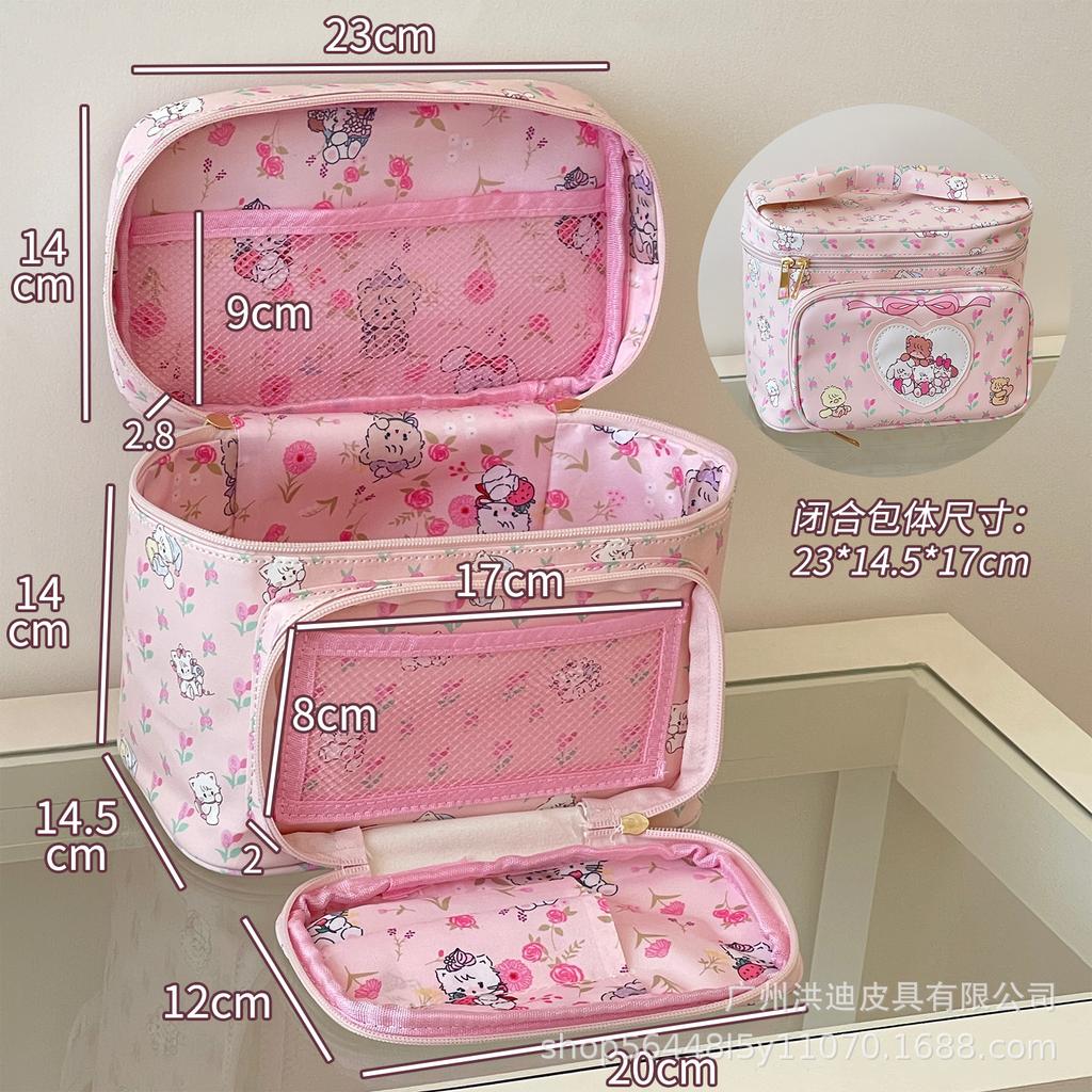2026 New High-end Cute High-aesthetic Makeup Bag Women's Large Capacity Travel Portable Handheld Waterproof Storage Bag