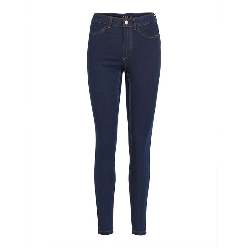 Jean skinny fit taille mi-haute bleu foncé JEGGING DBD Femme VILA