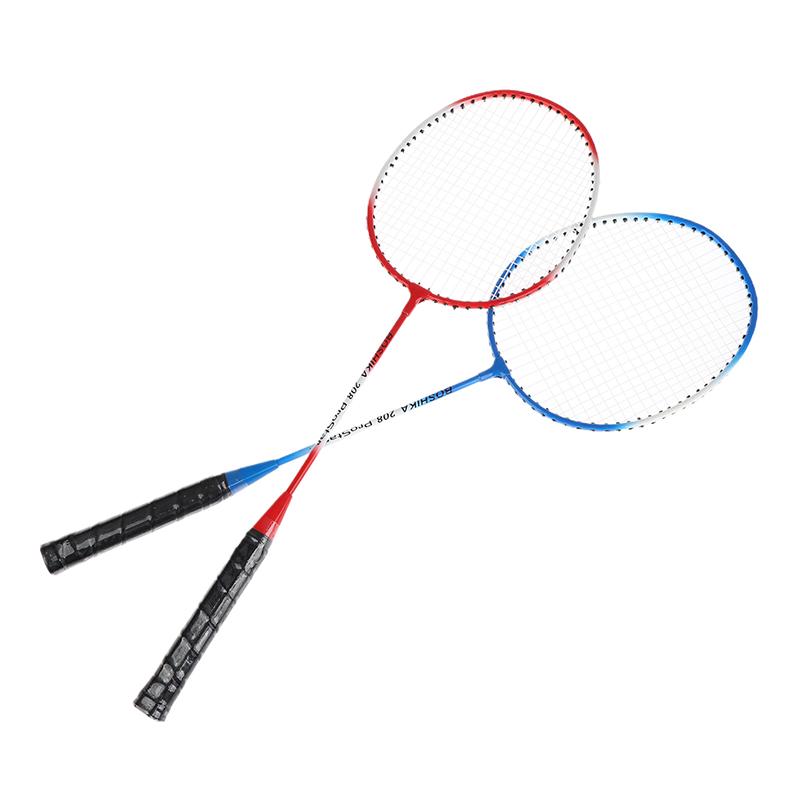 2Pcs Rackets + 1 Racket Bag Badminton Raet Set For Beginners Children Adults Included Iron Alloy Durable Sports Racquet