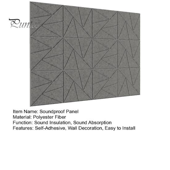 12Pcs Soundproof Wall Panel Self-Adhesive Sound Absorbing High Density Thick Acoustic Foam Panel Noise Reduction Wall Decoration Tile