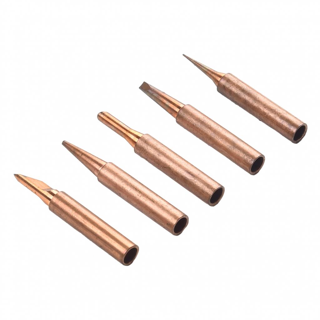 5pcs Soldering Iron Tips Accessories Copper Iron Tip