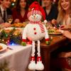 Standing Snowman Decorations Holiday Centerpiece Christmas Decor Plush Snowman With Retractable Leg For Home Desktop Shelf