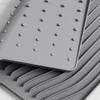 Silicone Drain Mat Heat-Resistant Sloped Design Rectangular Shape Kitchen Mat Nordic Style Dish Drying Mat