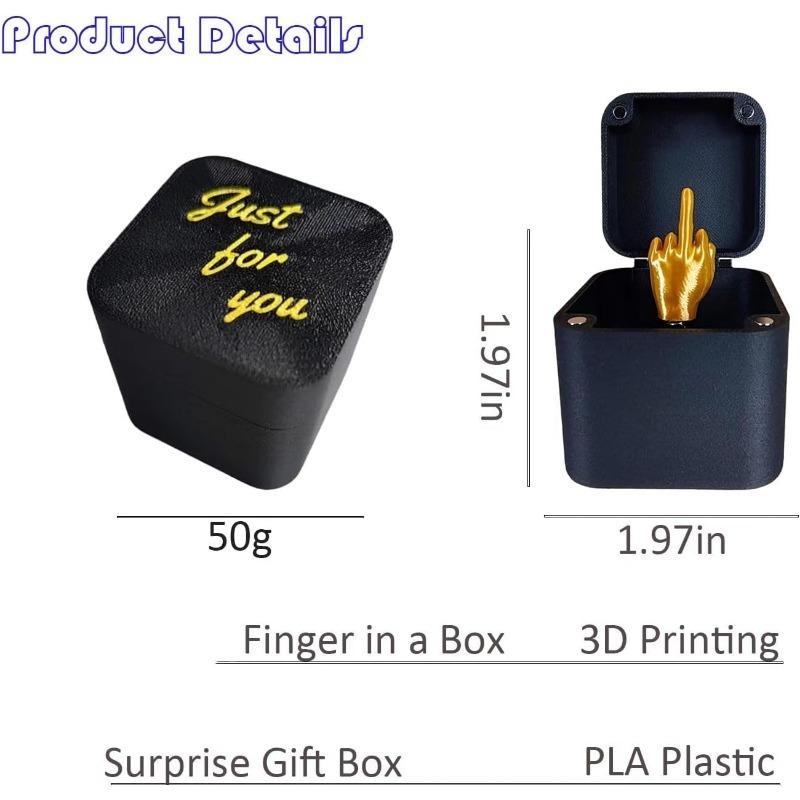 Christmas Interesting Prank Gift Middle Finger In Box Christmas Box Funny Creative Gifts Office Desk Decoration Home Decoration
