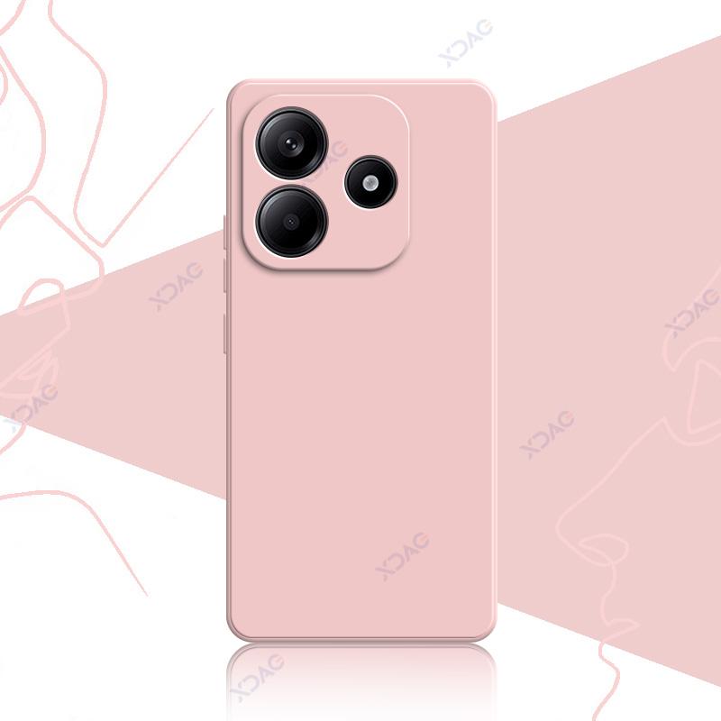 

Роскошный модный милый чехол для Xiaomi Redmi Note 14 RedmiNote14 5G 360 мягкий квадратный жидкий силиконовый чехол для мобильного телефона Redmi Note 14 розовый