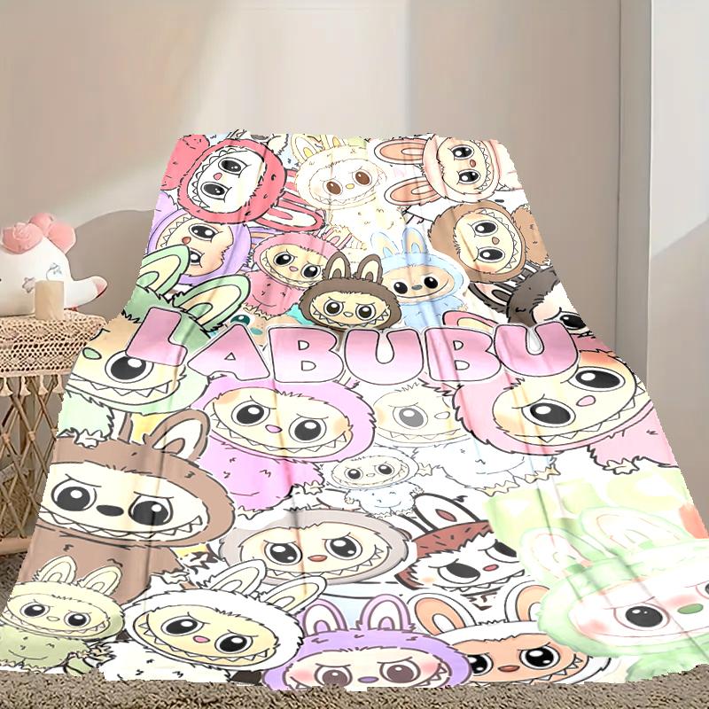 LABUBU Blanket Lightweight Print Throw Blanket For Couch, Bed, Car, A Heartfelt Gift for Your Family and Friends