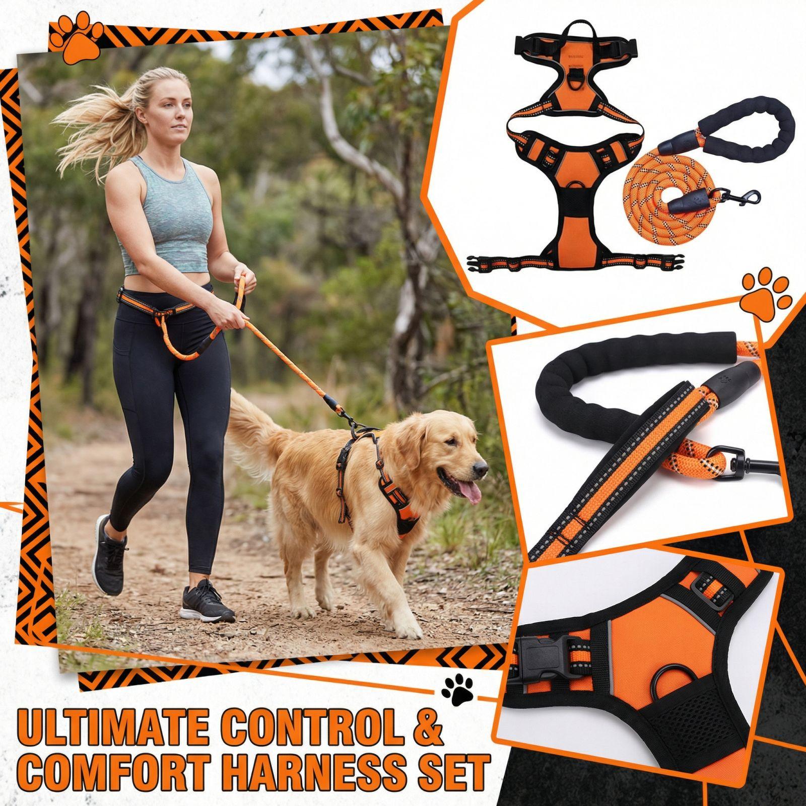 

Explosion Proof Tugging Pet Back And Chest Strap Pulling Rope M оранжевый