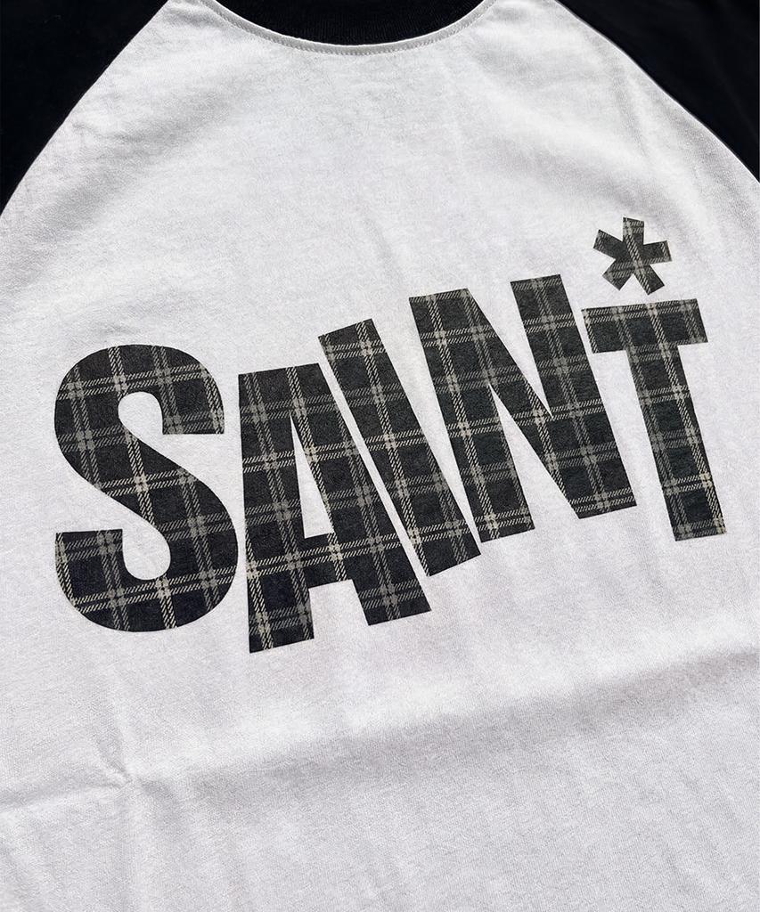 SAINTPAIN Sp Saint Pattern Heavyweight Raglan Short Sleeve Tee White
