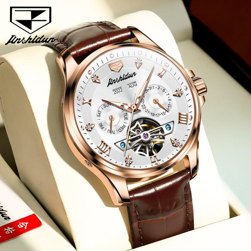 JINSHIDUN New Business and Leisure Men's Watch Tusso Multi -function Fully Automatic Mechanical Complex High -end Watch High -end Watch