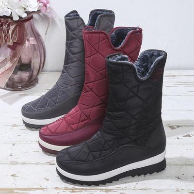 Women Warm Snow Boots Thickened Anti Slip Waterproof High Top Boots