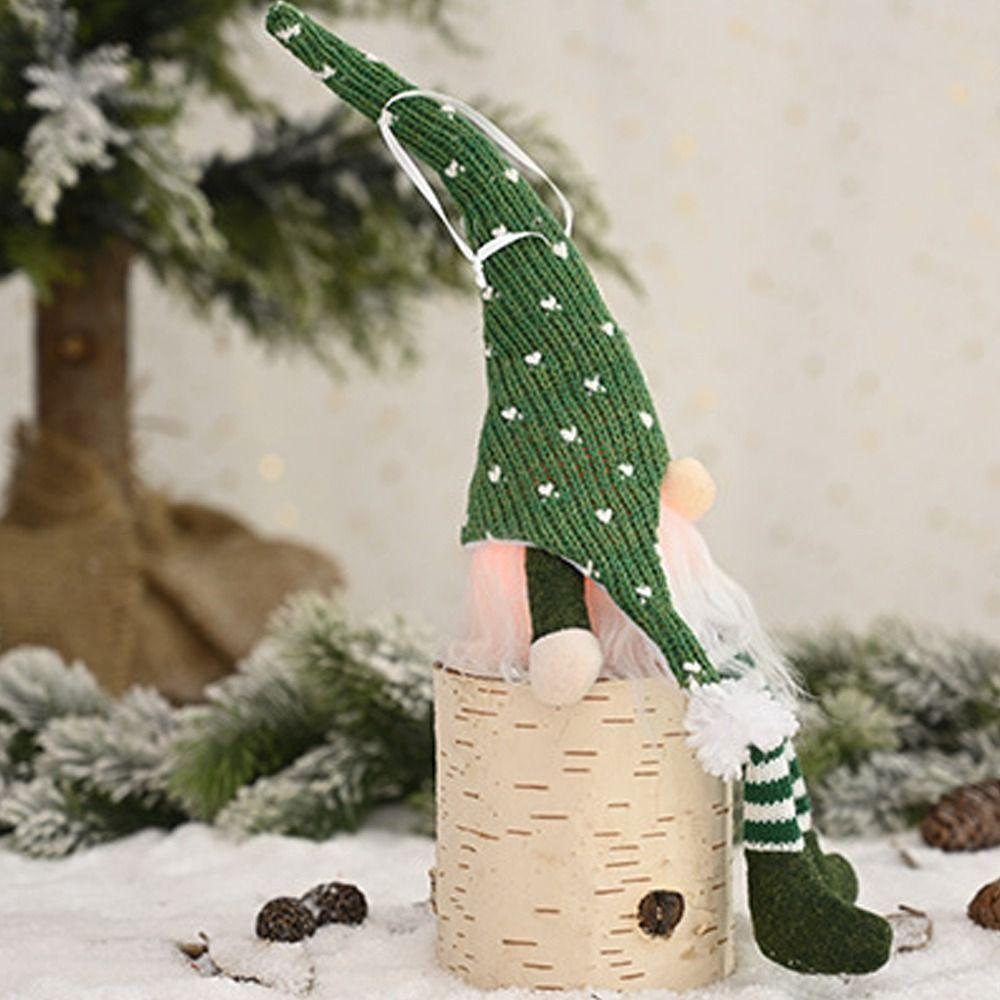 Hanging Christmas Luminous Gnomes Doll Decor Cartoon Christmas Gnomes Plush Toys Party Favors