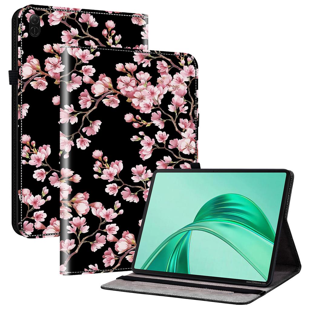 For Honor Pad X8a Leather Case Pattern Printed Stand Tablet Cover with Card Slots