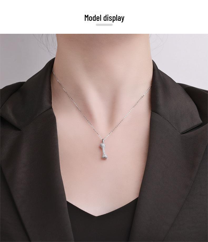Wang Yibo Inspired S925 Silver Diamond Bone Necklace - Luxurious Unisex Pendant