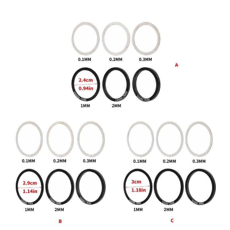6lots Easily Install Crankset Washers Bicycles Headsets Spacers Adjust Spacer for Improved Cycling Experiences