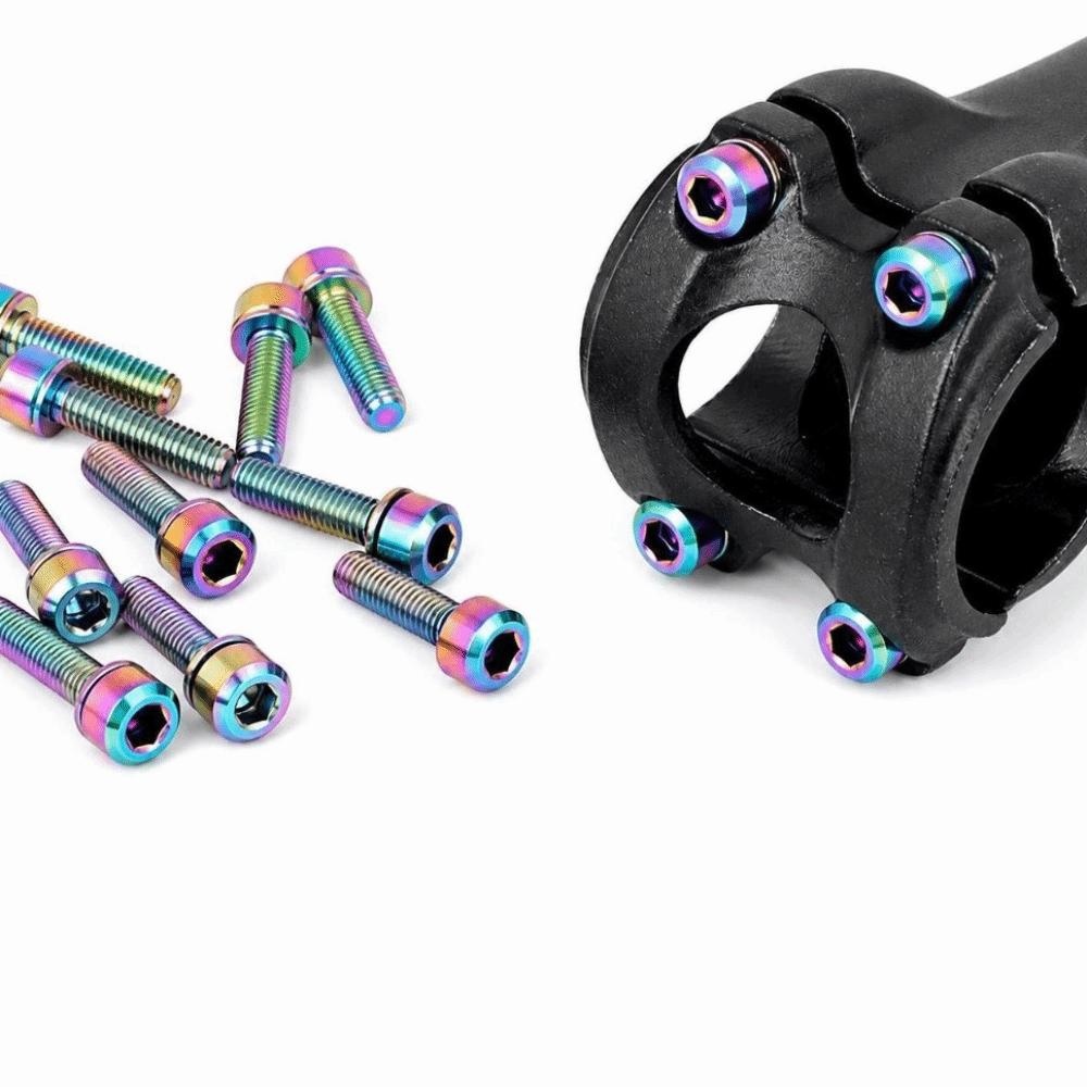 6PCS Rainbow Bicycle Fixing Bolt M5 X 18mm M5 Stem Bolts Bike Stem Screw Bicycle Maintenance