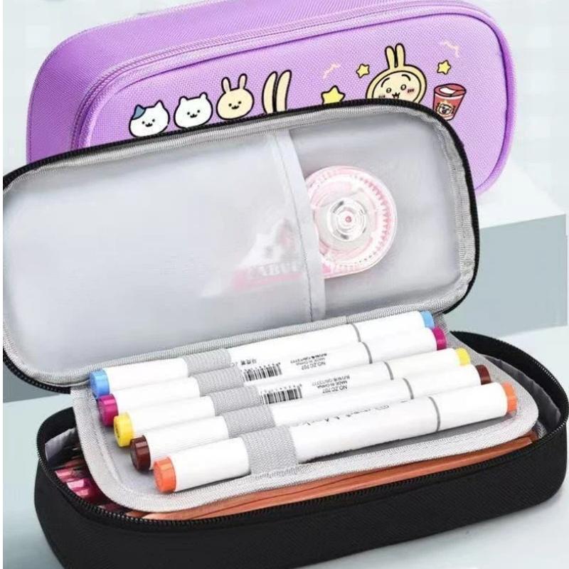 Jiika Wa Pencil Case: Cute Children's Stationery Case for Elementary School Students—Large-Capacity, Multifunctional Cartoon Pencil Case