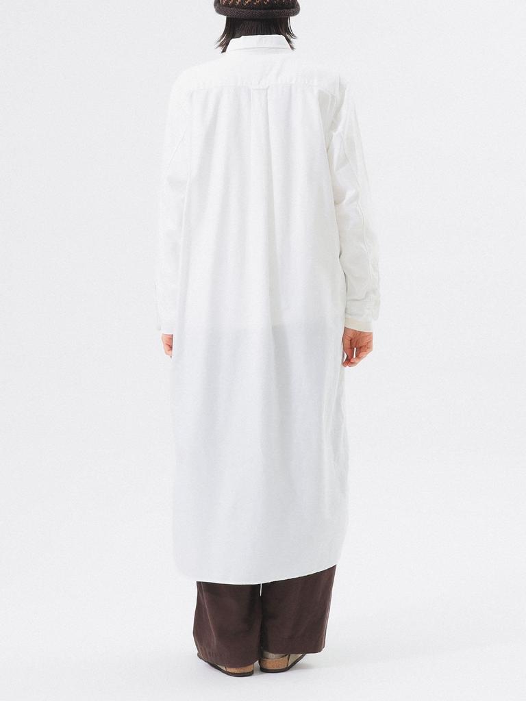 Beams Boy Women's Oxford BD Dress, Long Sleeve, White, One Size