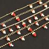 Mushroom Shape Strawberry Necklace Copper Zircon Sweet Necklace Simple Necklace  For Girl
