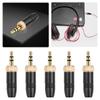 3.5mm Audio Plug with M6 Internal Thread Stereo Headphone Audio Plug Stereo Headphone Jack Male for Sennheiser Microphone