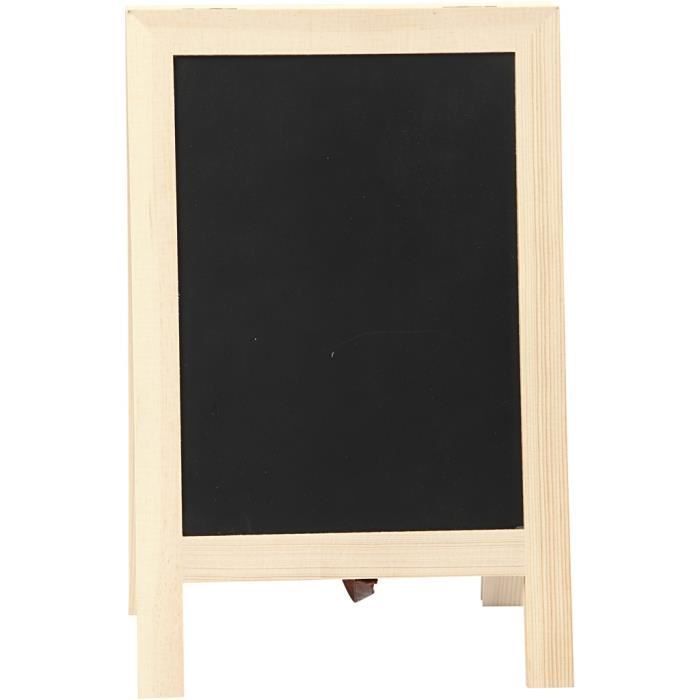 Tableau noir en bois - Creotime - 30 x 19 cm - Décoration murale - Pour enfants