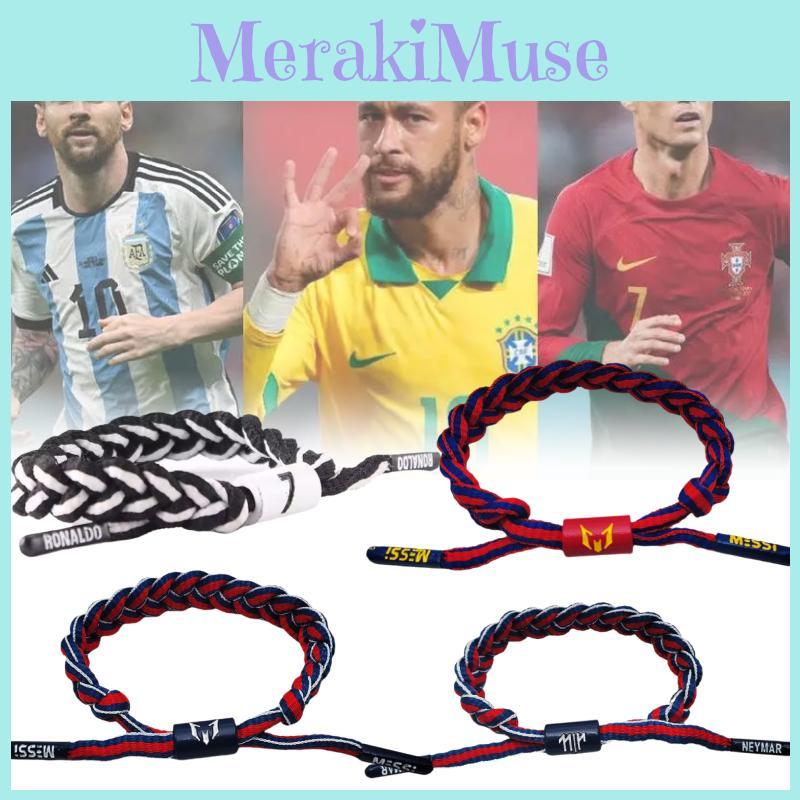Bracelet Adjustable Fabric Messi Ronaldo Neymar Wristbands Superstar Soccer
