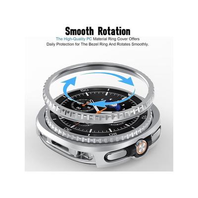 Bezel Ring+Cover Case for Samsung Galaxy Watch 8 Classic 46mm Case Protector Hard PC Bumper Shell Galaxy 8 Classic Protective