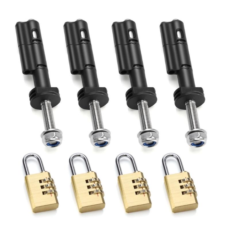 Mounting Pin Set for MaxTrax MKII Recovery Traction Boards, 4Pack Mounting Pins Lockable Safety Mount Pins, 1
