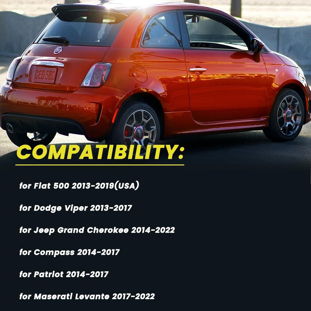 2x LED License Plate Light Assembly for Fiat 500 2013- Dodge Viper 2013-2017, Tag Lamps for Jeep Grand Cherokee 2014- Compass Patriot,68228930AA