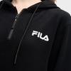 Fila Original Dark Minimalist Trendy Style Long Hooded Loose Dress Women Dresses F51W539303FBK