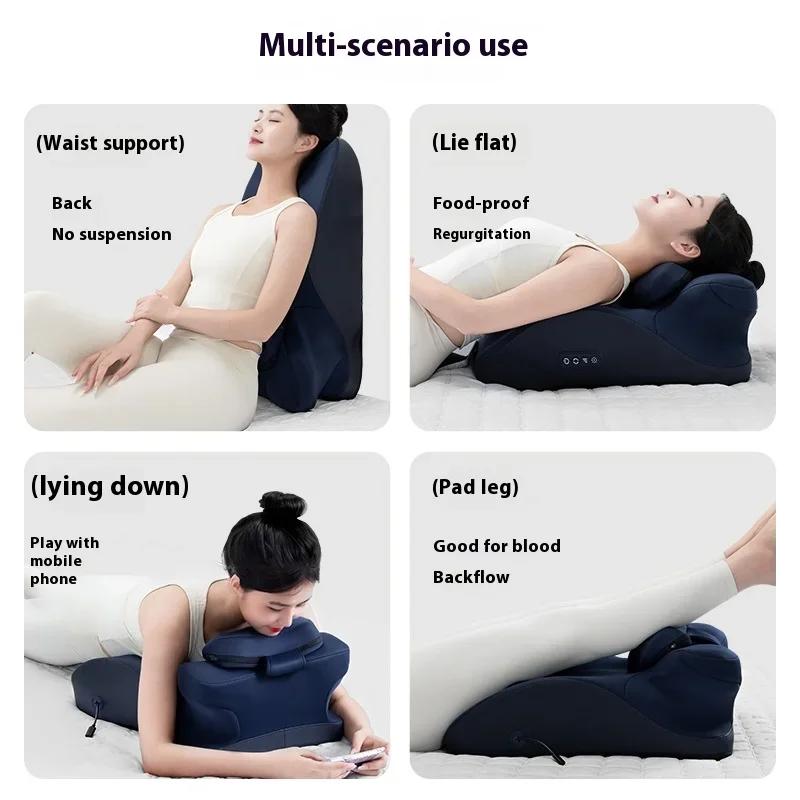 Home Waist and Neck Protection Sleeping Pillow, Electric Waist Hot Compress, Lumbar Support Massager, Multifunctional Nap Pillow